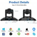 Remote Control 4K PTZ Video Conference Camera 5X Zoom 116 Degree Wide Angle