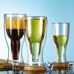 Borosilicate Double Wall Drinking Glasses , Clear Reusable Beer Pong Cups