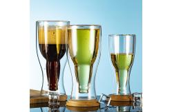 China Borosilicate Double Wall Drinking Glasses , Clear Reusable Beer Pong Cups supplier