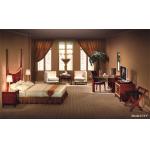 China 5 Star Hotel Bedroom Furniture Sets With Oak Solid Wood Legs for sale
