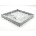 Decorative Square Serving Tray White With Vein Durable Moisture Resistant