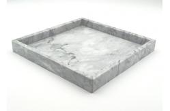 China Decorative Square Serving Tray White With Vein Durable Moisture Resistant supplier