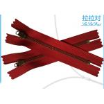 Metal Brass Reversible Separating Zipper , 6 Inch Separating Zipper For Cloth Pants for sale