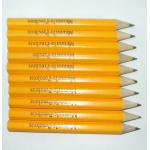 with customized logo and white eraser black round shape wood golf pencil for sale