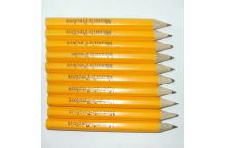 China with customized logo and white eraser black round shape wood golf pencil supplier