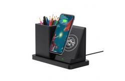 China OEM Washable Wireless Charging Pen Holder , 10W Desk Organizer With Wireless Charger supplier