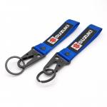 Suzuki Racing Heritage Keychain - Dual-Layer Embroidery & Industrial-Grade Clips for True Moto Fans for sale