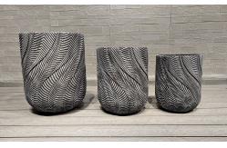 China Frost Resistant Fiber Cement Pot Hand Carved For Long-lasting Frost Resistance supplier