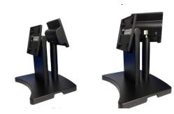 China 18.5 inch LCD Dual Screen Monitor Stand 180 Degree Rotating Angle supplier