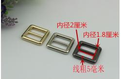 China Metal hardware 20 mm light gold slider adjuster metal buckles for luggage bags supplier
