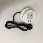 Smart British Furniture AC Black Round Power Socket Embedded Installation