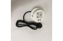 China Smart British Furniture AC Black Round Power Socket Embedded Installation supplier