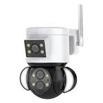 360 Panoramic 4MP Wireless Surveillance Linkage Alarm Camera Tracking 10X WiFi Dual Screen Display Multiple Lens Camera for sale