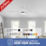 52inch 6 Speeds Remote LED Ceiling Fan With 5 ABS Blades