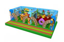China Big Kids Inflatable Bounce House Animals World Tiger And Palm Trees EN14960 supplier