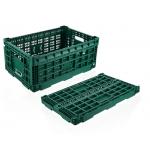 600*400mm Fruit And Vegetable Plastic Crates Dovetail Groove Custom Color for sale