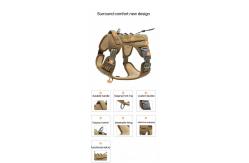 China K9 Soft Reflective Custom Pet Harness Tactical Adjustable Cat Dog Harness Vest Set supplier