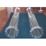 Solar Reactor Applied Heat Resistant Fused Quartz Glass Tube With Flange Quartz tube heating element for sale