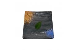 China Matte Black Beach Melamine Plates Square Dinnerware Anti Scratch supplier
