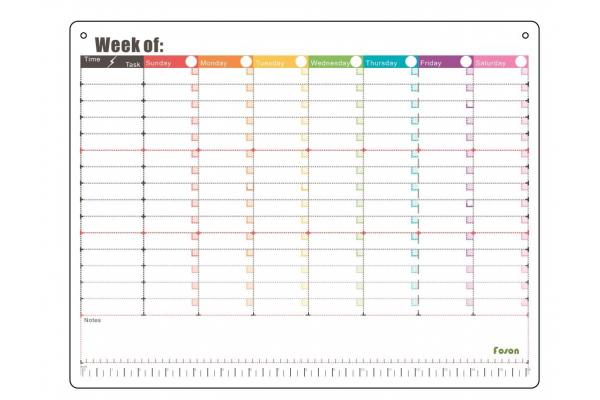 Personalised Horizontal Magnetic Fridge Calendar Monthly Notepad