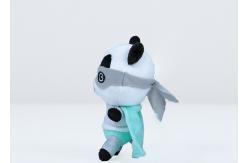 China Panda Shape Plush Keychain Toys PP Cotton Material Handmaking Artwork supplier