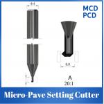 Micro Pave Setting Cutter PCD MCD Diamond Tools Precision Positioning for sale