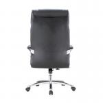Black Executive Office Chair Rolling Swivel PU Leather Chair