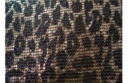 China Fashionable Metallic Mesh Fabric / Leopard Aluminum Sequin Fabric CE Approved supplier