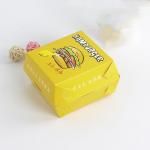 Recycled Materials Customized White Cardboard Logo Burger Box with VANISHING Printing Handling and Customizable Design for sale