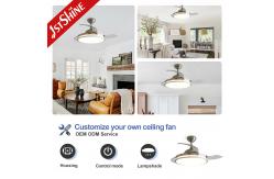 China Retractable Ceiling Fan for Child Room Invisible Design Remote Control Safety Features supplier