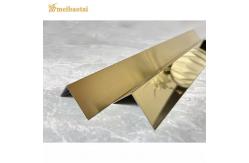 China Golden Mirror L Shape Stair Tile Trim Stainless Steel Metal Tile Profile supplier