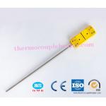K/J type Needle Shape Pin Sharp Probe Thermocouple RTD with mini / standard Plug for sale