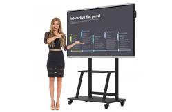 China Students 98 Inch Interactive Smart Board IR Touch 4k With Camera supplier