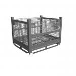 Folding Q235 Stackable Mesh Pallet Cages Warehouse Grid Box Metal for sale