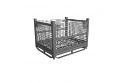 China Folding Q235 Stackable Mesh Pallet Cages Warehouse Grid Box Metal supplier