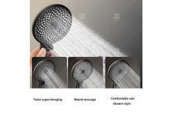 China Electroplating Three Piece Shower Head Set With Pressurized Black Shower Head OEM supplier