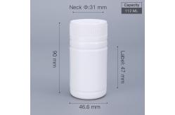 China Empty Round 112ml HDPE Pill Bottles 90mm Height Eco-Friendly supplier
