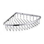 OEM Household Stainless Steel Wire Corner Basket For Bathroom Storage for sale