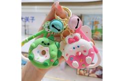 China Cute Girls Silicone Key Chain with Cartoon Design Flexible and Durable supplier