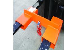 China Orange 1 Ton Forklift Lifting Hook 1000KGS Forklift Hook Attachment supplier