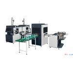 Bi-Channel Smart Fully Automatic Rigid Box Making Machine For Wine Luxury Bottle Cuo Box for sale