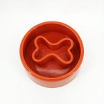 Colorful Ceramic Pet Bowl , Rounded Ceramic Dog Slow Feeder For Food Water Feeding for sale