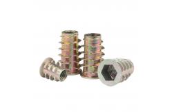 China Zinc Alloy Threaded Furniture Wood Insert Nuts Countersunk Head supplier