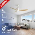 Lighting solutions service 1stshine LED ceiling fan with remote and down rod for sale