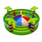 Round Shape Interesting Outdoor Inflatable Sports Games Forest Painting Mountain With Fence Walls for sale