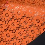Soft Fancy Burnt Orange Embroidered Lace Fabric For Saree Clothes