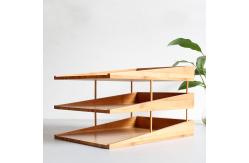 China stacking bamboo file tray supplier