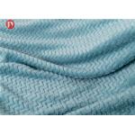 Flannel Knitted Polyester Fleece Blanket Super Soft Blue Wavy Mink Blanket Soft Warm