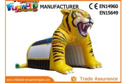 China Giant Inflatable Tiger Mascot Inflatable Football Helmet Tunnel For Events supplier