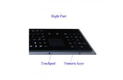 China 103 Keys Metal Trackball Keyboard Electrophoretic Black IP65 Dust Proof supplier